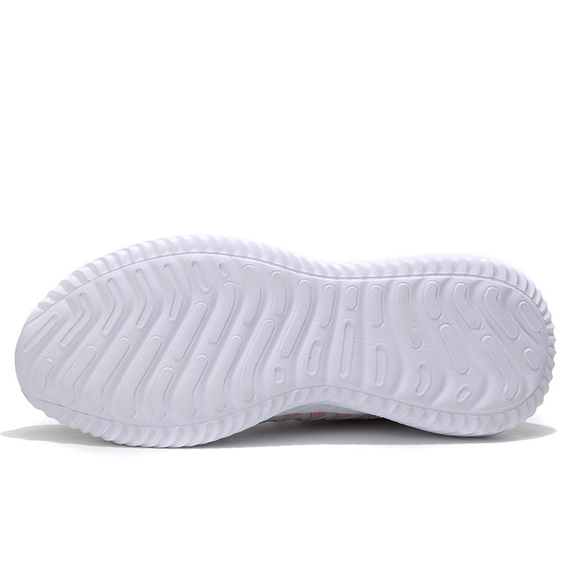 Dame Lettere Sport Sneakers med Åndbart Strik-Ovenmateriale Stilla