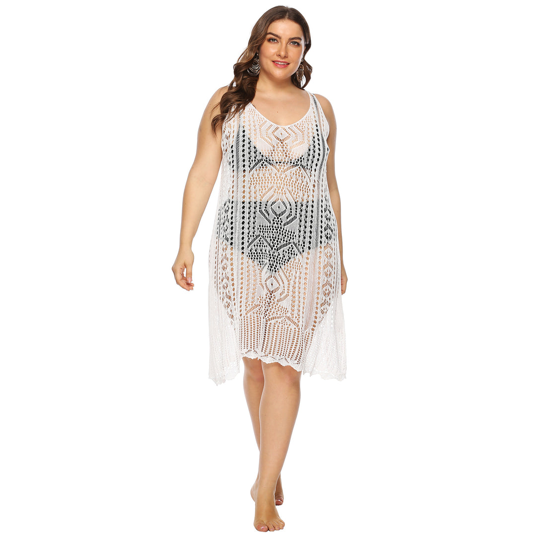 Dame Hæklet Strandkimono med elegant design og luftig struktur Stilla