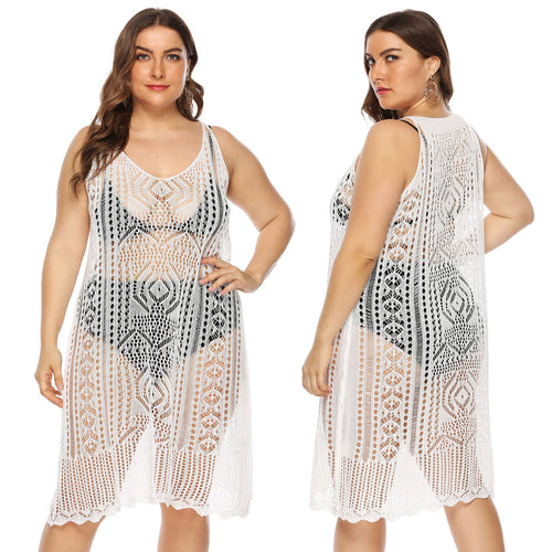 Dame Hæklet Strandkimono med elegant design og luftig struktur Stilla