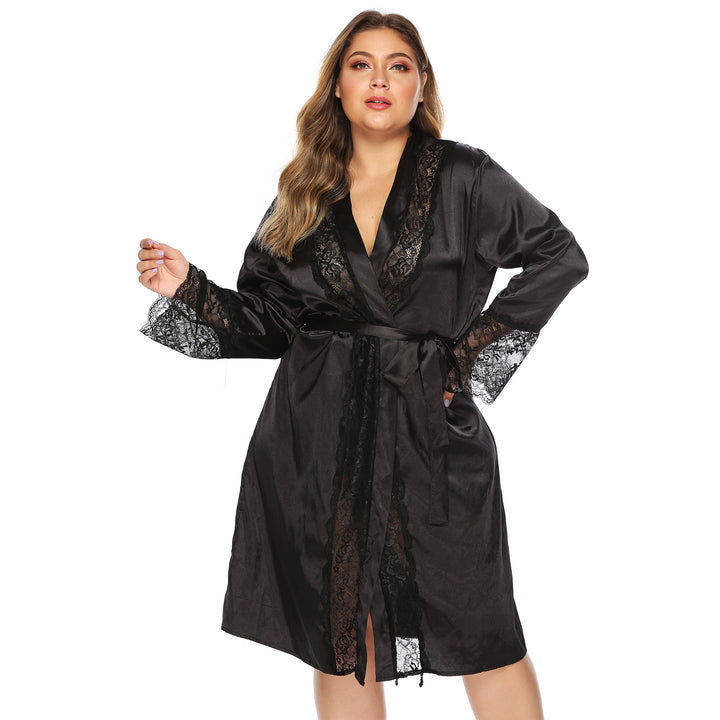 Femme Luksuriøs Satin Blonde Morgenkåbe Stilla