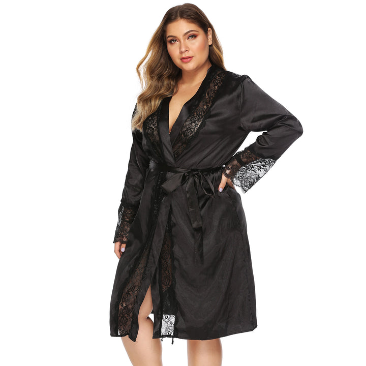 Femme Luksuriøs Satin Blonde Morgenkåbe Stilla