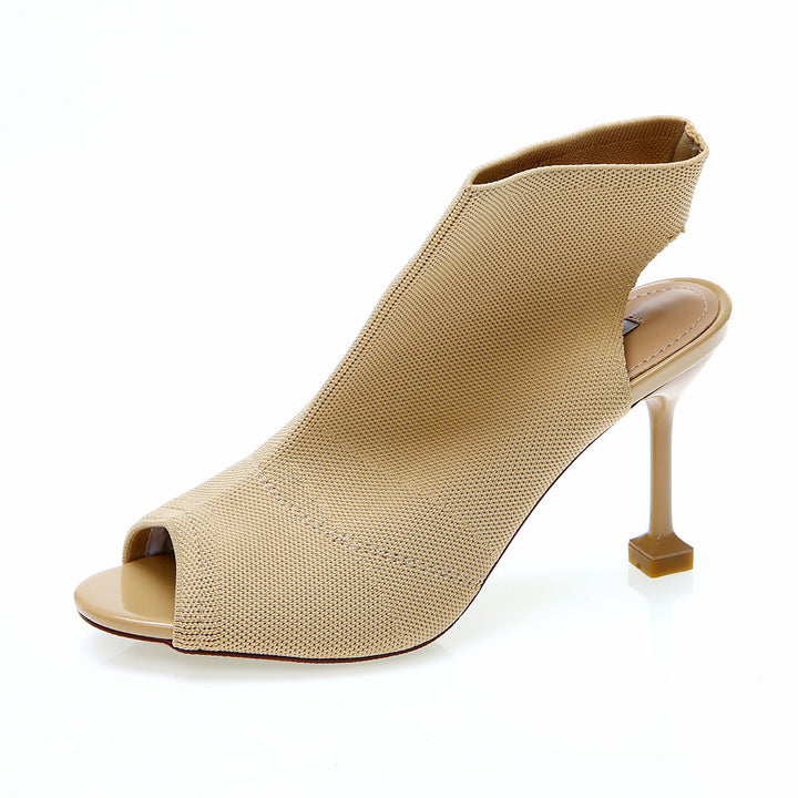 Dame højhælede sandaler med åben tå og elegant stiletto Stilla