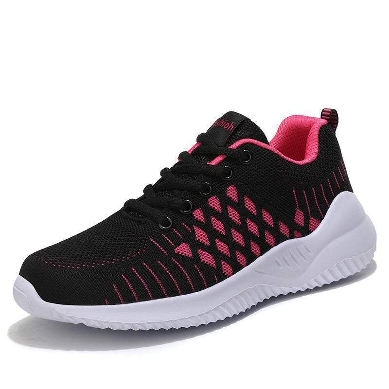 Dame Lettere Sport Sneakers med Åndbart Strik-Ovenmateriale Stilla
