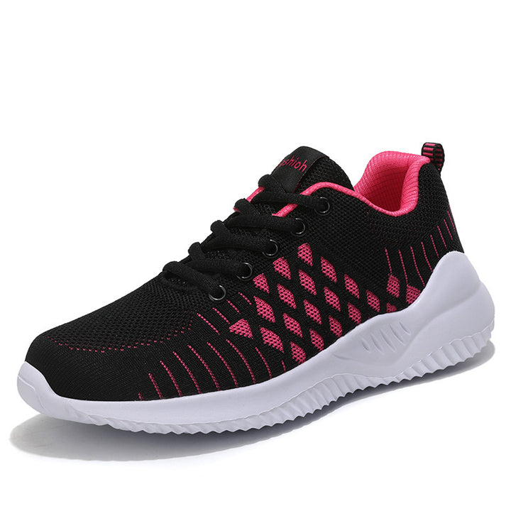 Dame Lettere Sport Sneakers med Åndbart Strik-Ovenmateriale Stilla