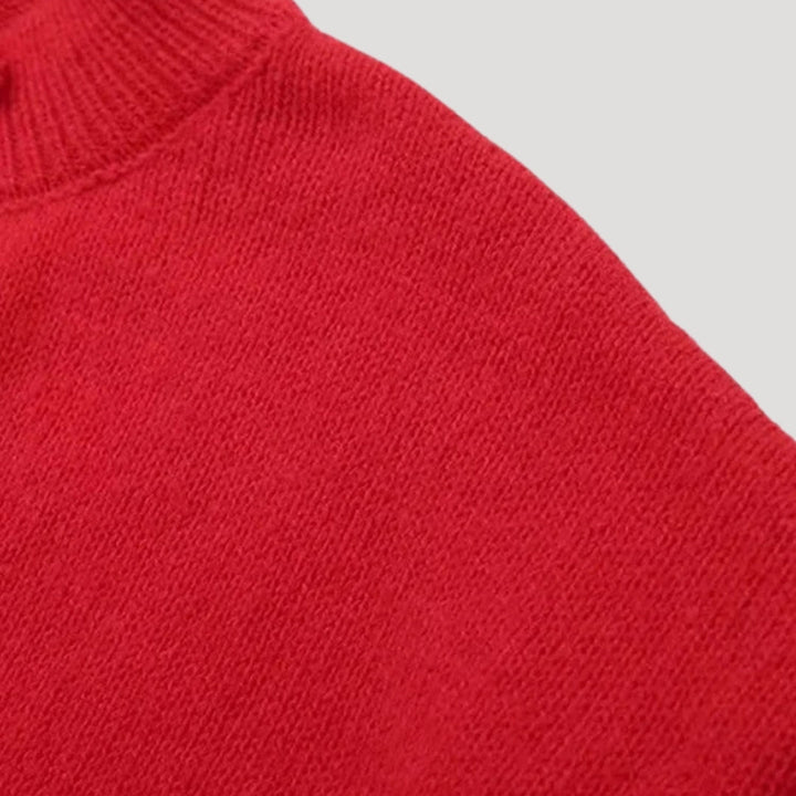 Stilla | Fringed Sleeve Buttoned Knit Strikketrøje