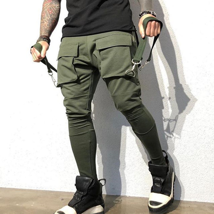 Herrer Cargo-Style Joggingbuks med praktiske lommer og stilfulde detaljer Stilla
