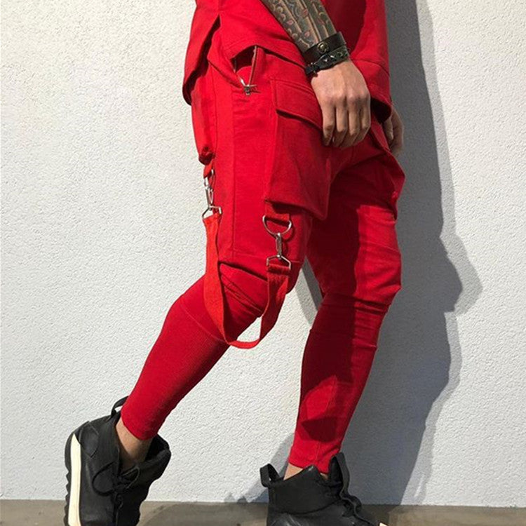 Herrer Cargo-Style Joggingbuks med praktiske lommer og stilfulde detaljer Stilla