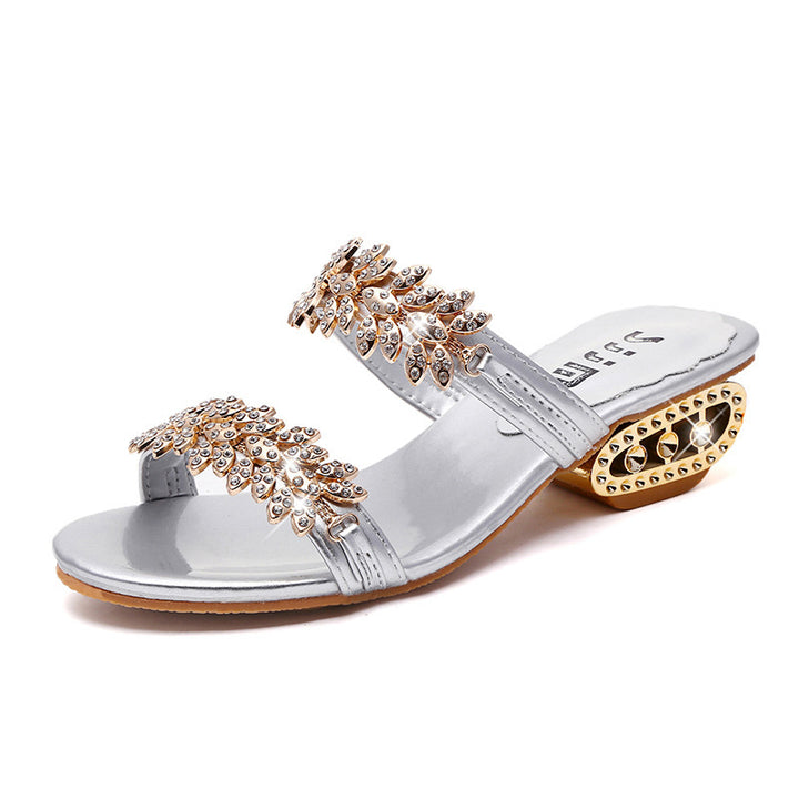 Damer Elegante Sandaler med funklende bladdesign Stilla