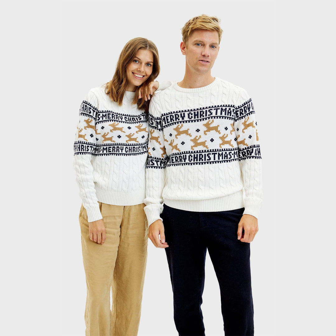 Stilla | Den elegante julesweater Hvid Herrer