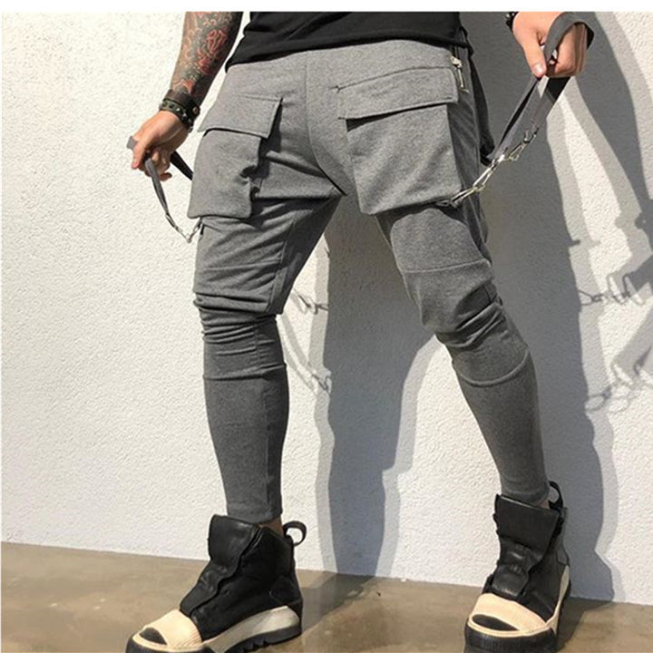 Herrer Cargo-Style Joggingbuks med praktiske lommer og stilfulde detaljer Stilla