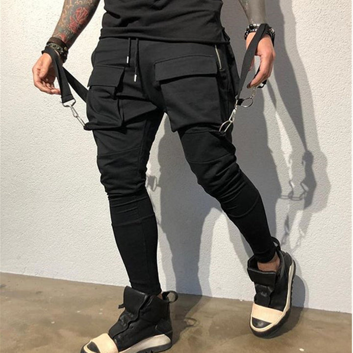 Herrer Cargo-Style Joggingbuks med praktiske lommer og stilfulde detaljer Stilla