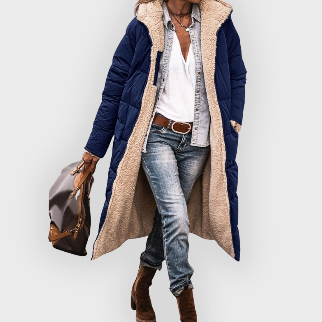 Stilla | Longline Sherpa-foreret Puffer-frakke