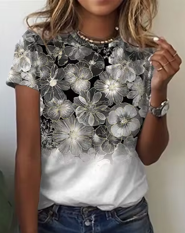 Stilla | Koreansk Damer 3d Rose Floral Mønster