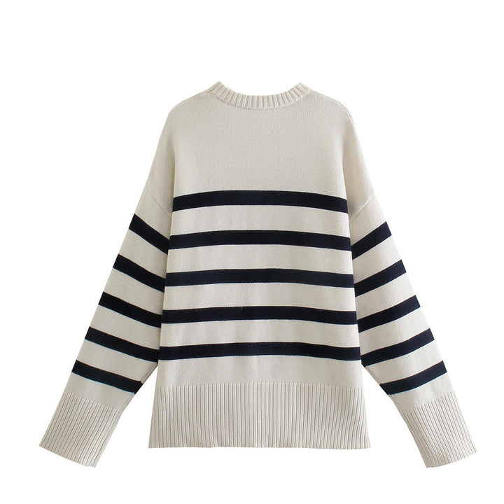 Stilla | Bluse i Stribet Materiale i Hvid