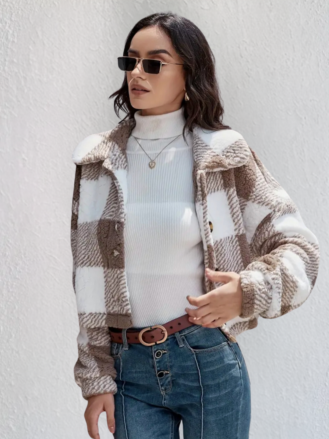 Stilla | Rutet Plysjakke-design for Hygge
