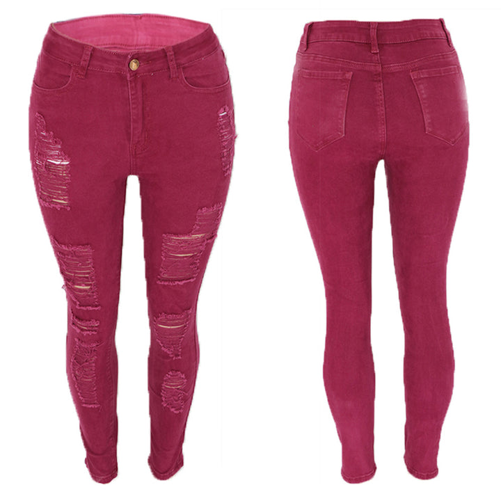 Dame Skinny Jeans med modehuller Stilla