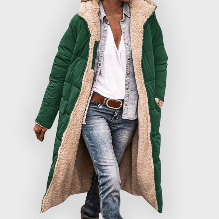 Stilla | Longline Sherpa-foreret Puffer-frakke