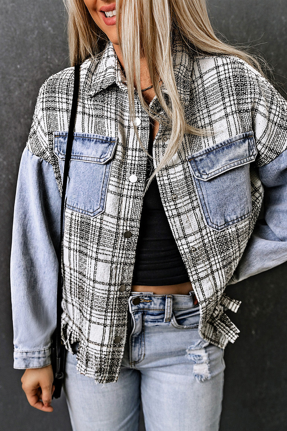 Stilla | Lommepocket Snap Down Denim Jakke