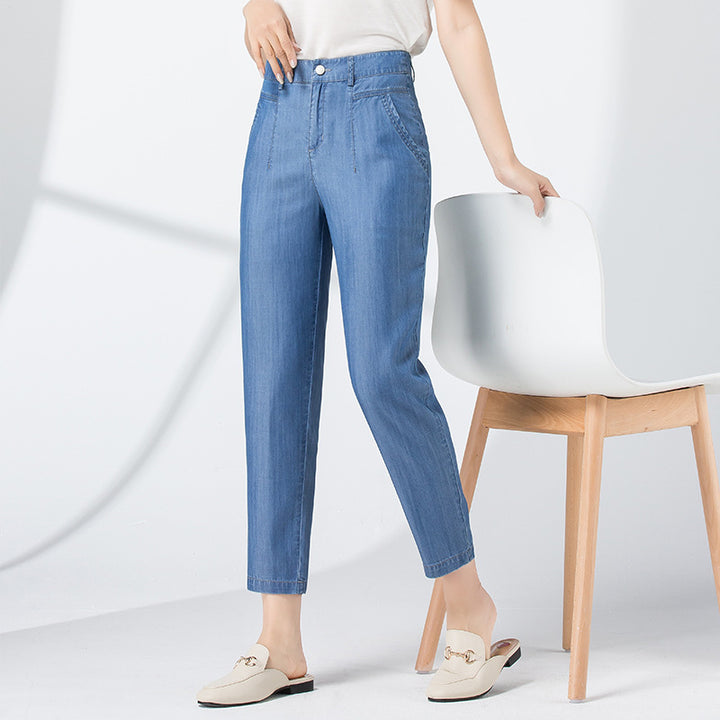 Dame Modische High-Waist Jeans Stilla