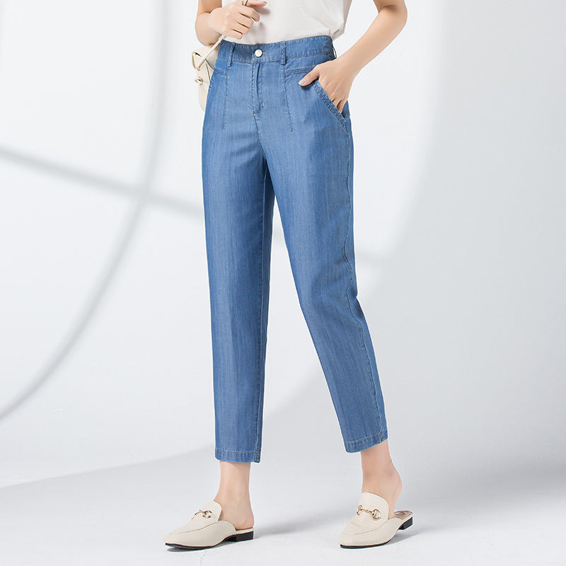 Dame Modische High-Waist Jeans Stilla