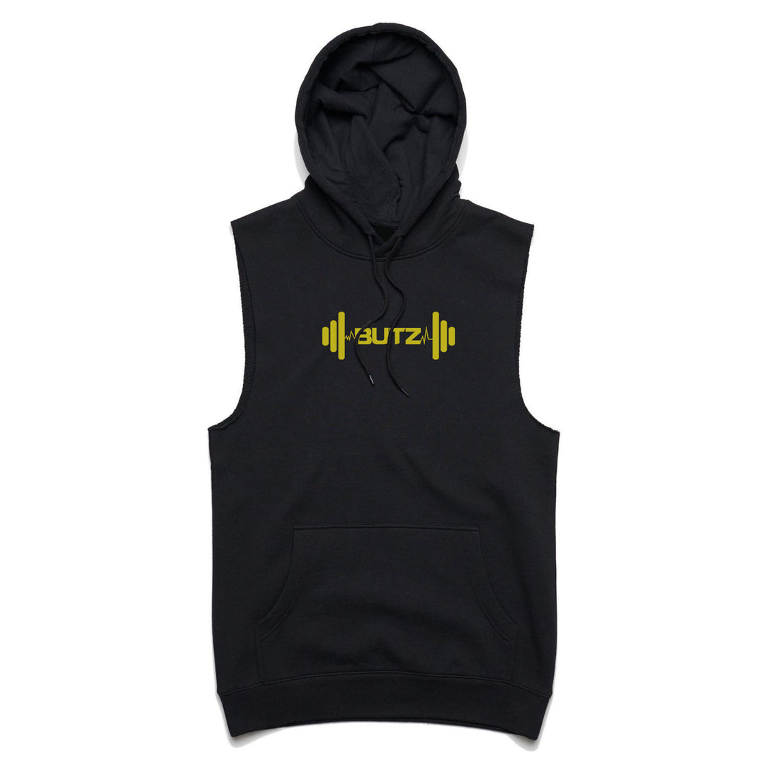 Herrer sporty ærmeløs sweatshirt med hætte og hyggelig kanguroppe lomme Stilla