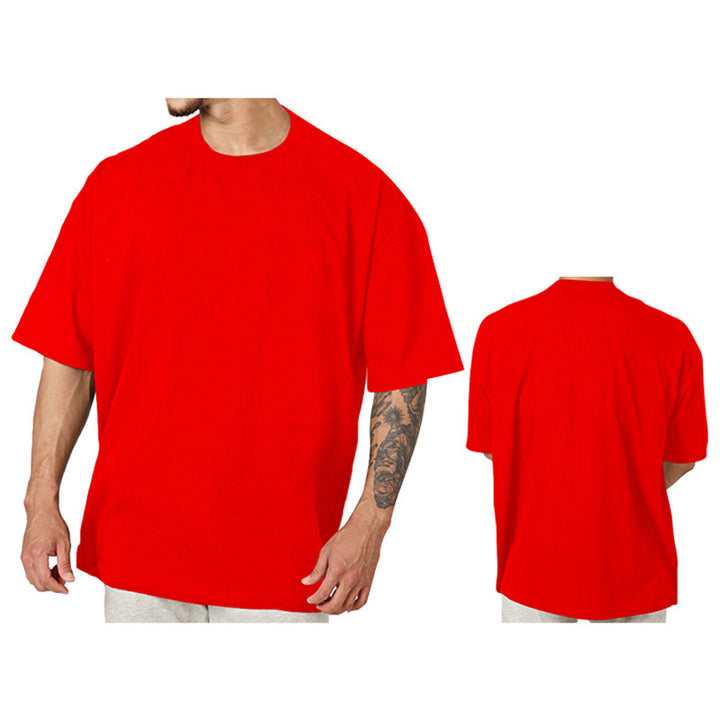 Herrer Oversized T-Shirt i højkvalitets bomuldsblanding med rund halsudskæring Stilla