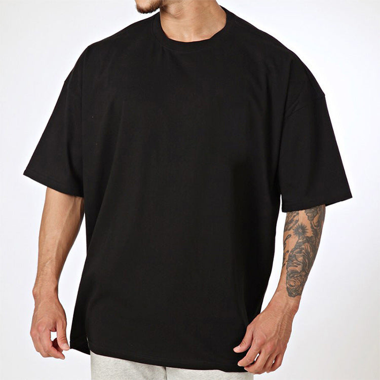 Herrer Oversized T-Shirt i højkvalitets bomuldsblanding med rund halsudskæring Stilla