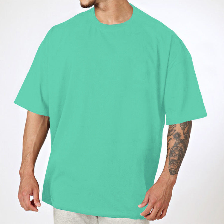 Herrer Oversized T-Shirt i højkvalitets bomuldsblanding med rund halsudskæring Stilla