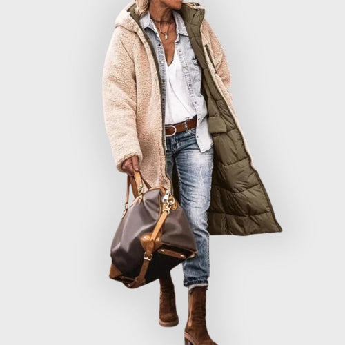 Stilla | Longline Sherpa-foreret Puffer-frakke