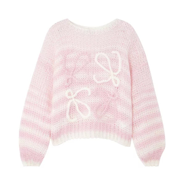 Stilla | Pullover Dame Af Strik Med Rund Halsudskæring og Lange Ærmer