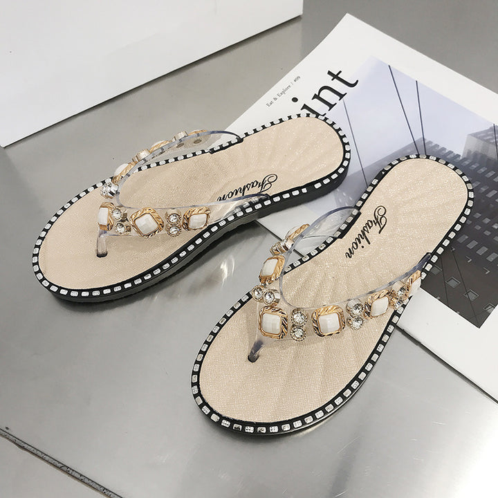 Dame Elegante Smykke-Sandaler med dekorerede Remme Stilla