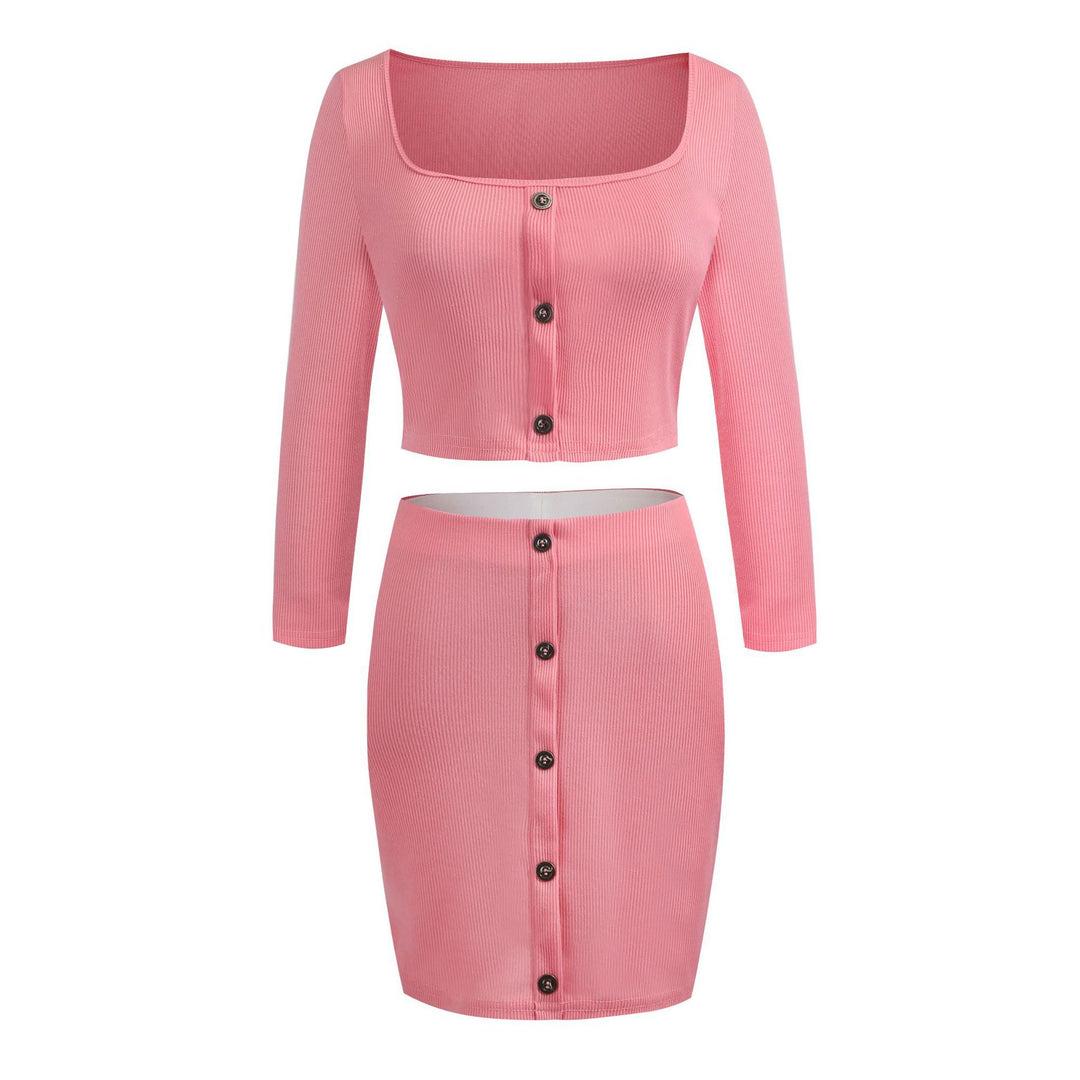 Dame cropped top og nederdel sæt Stilla
