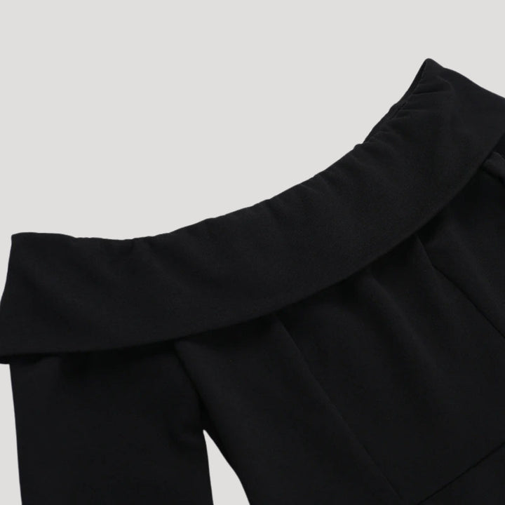 Stilla | Kvinders Off Shoulder Sort Mini Kjole