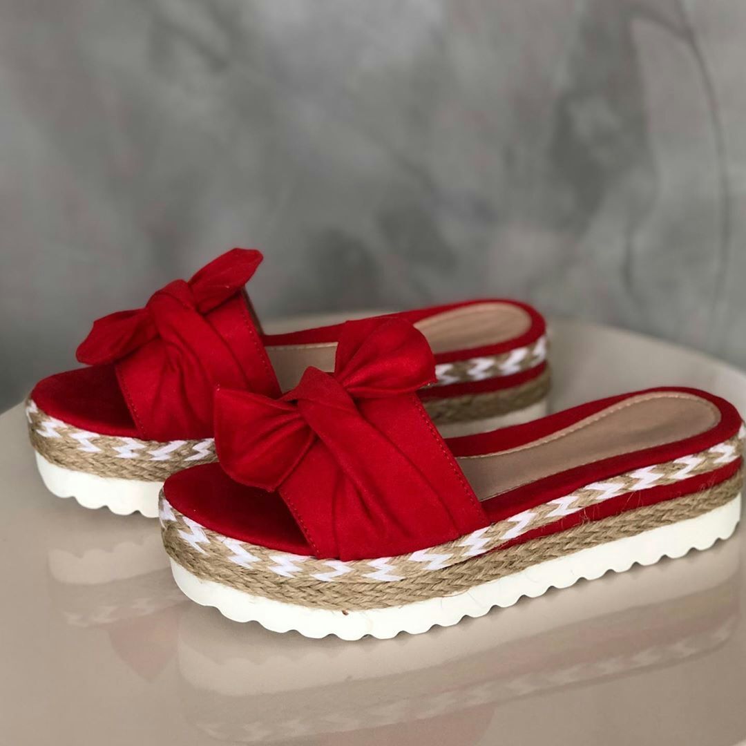 Dame Espadrillos med moderigtig sløjfeapplikation Stilla