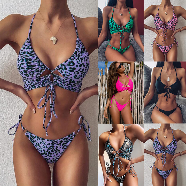 Dame bikini-sæt med innovativt cut-out-design og justerbare stropper Stilla
