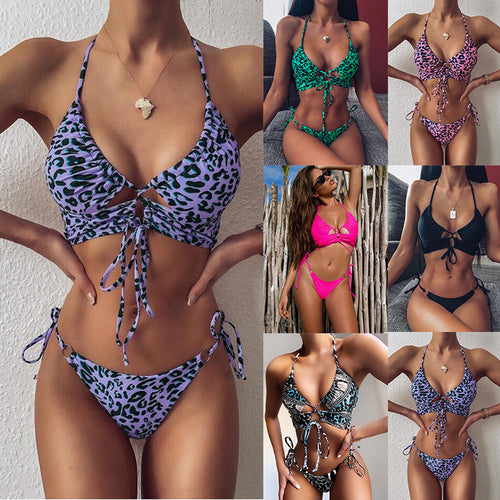 Dame bikini-sæt med innovativt cut-out-design og justerbare stropper Stilla