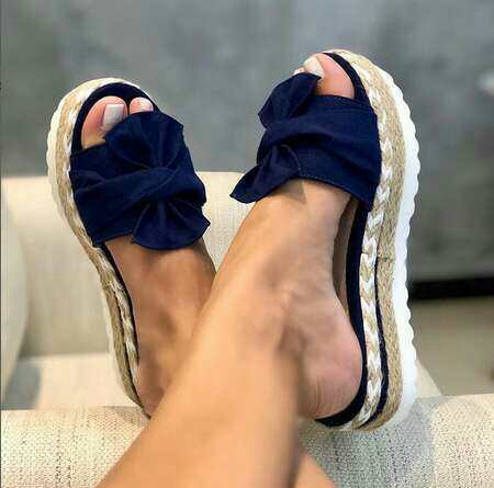 Dame Espadrillos med moderigtig sløjfeapplikation Stilla