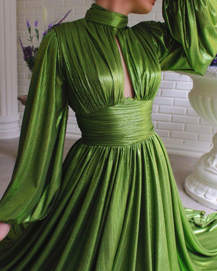 Dame maxikjole med elegant fold Stilla