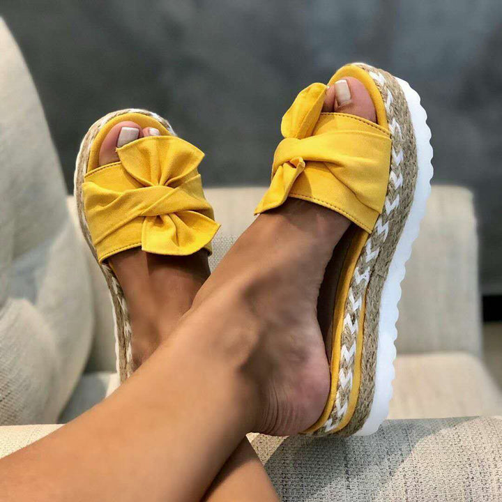 Dame Espadrillos med moderigtig sløjfeapplikation Stilla