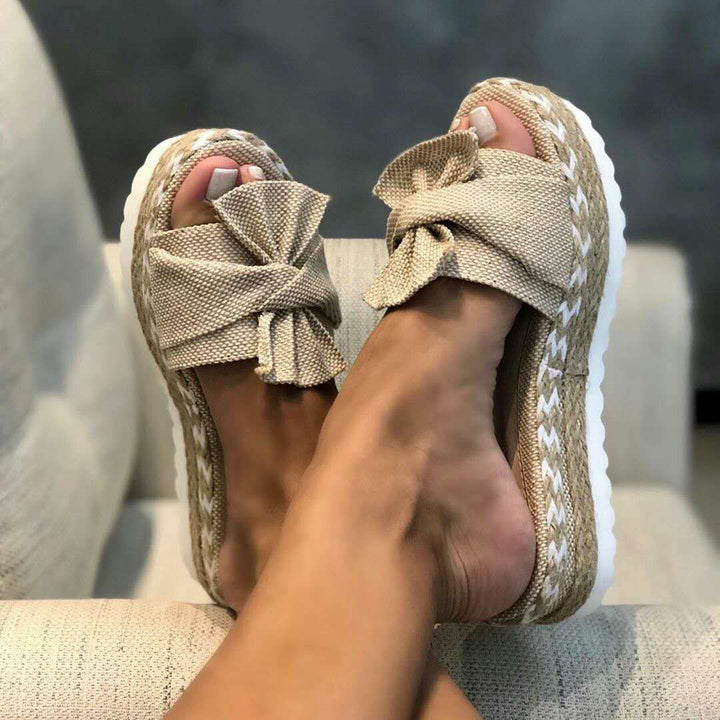 Dame Espadrillos med moderigtig sløjfeapplikation Stilla
