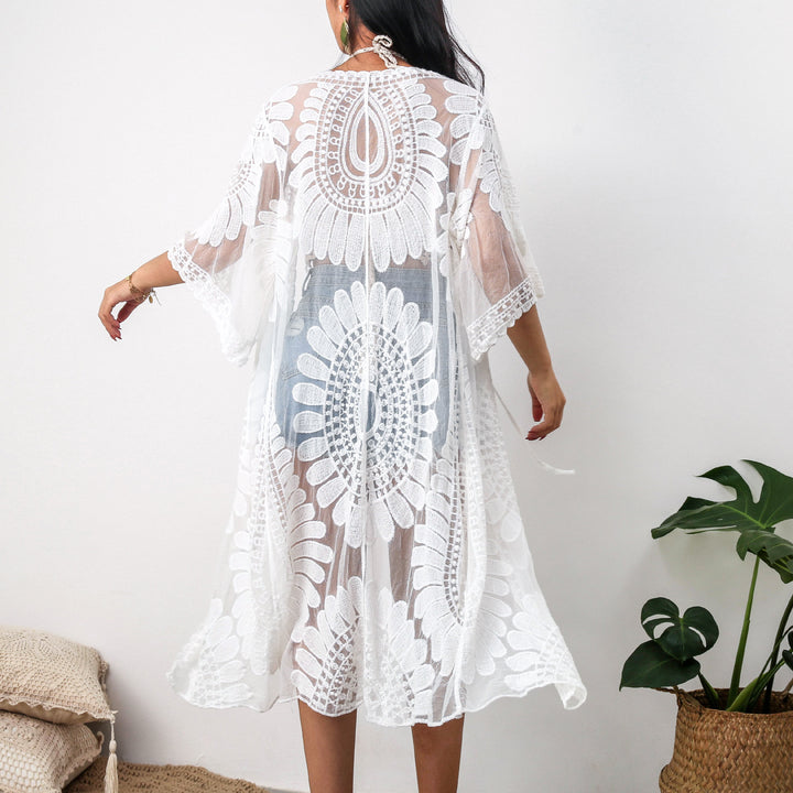 Dame transparent Strandkaftan Stilla