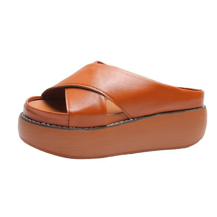 Dame wedge-sandaler med komfortabel kork-design og ergonomisk fodseng Stilla