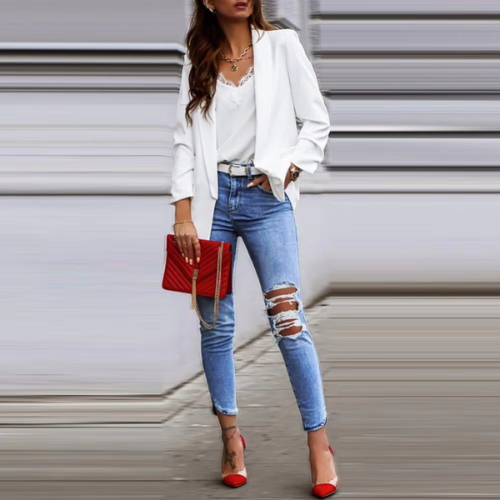 Stilla | Moderigtig Dame Blazer Med Lange Ærmer
