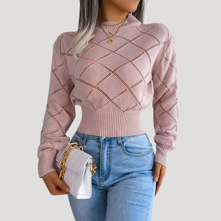 Stilla | Diamond Strikket Cropped Trøje