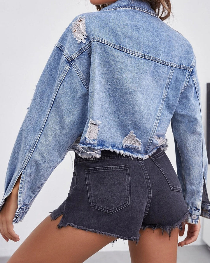 Stilla | Denim Kortjakke