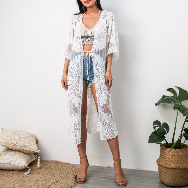 Dame transparent Strandkaftan Stilla