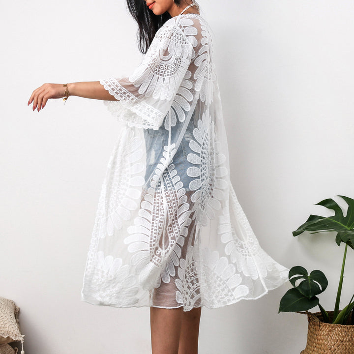 Dame transparent Strandkaftan Stilla