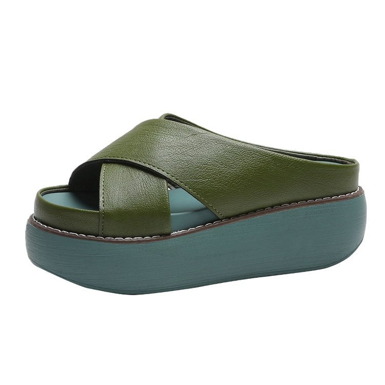 Dame wedge-sandaler med komfortabel kork-design og ergonomisk fodseng Stilla