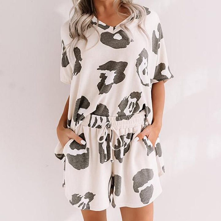Dame Løs Pyjama-Sæt i moderne Batikdesign Stilla