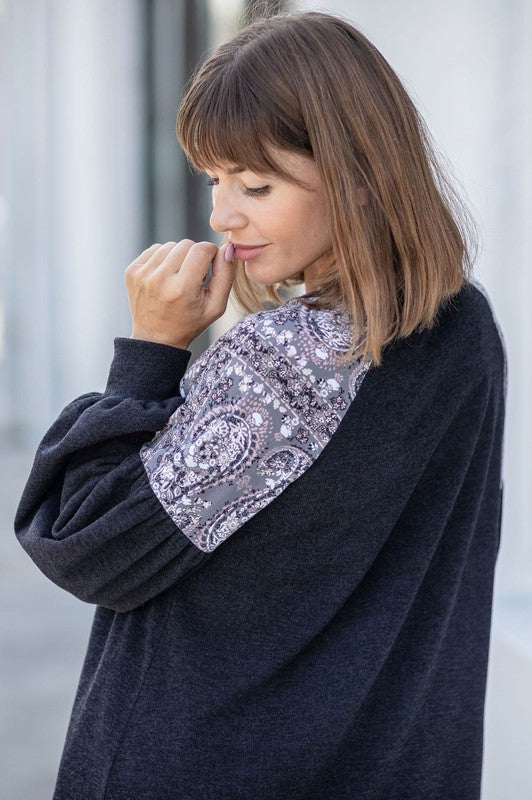 Stilla | Paisley Skulder Accent Tunika Kjole